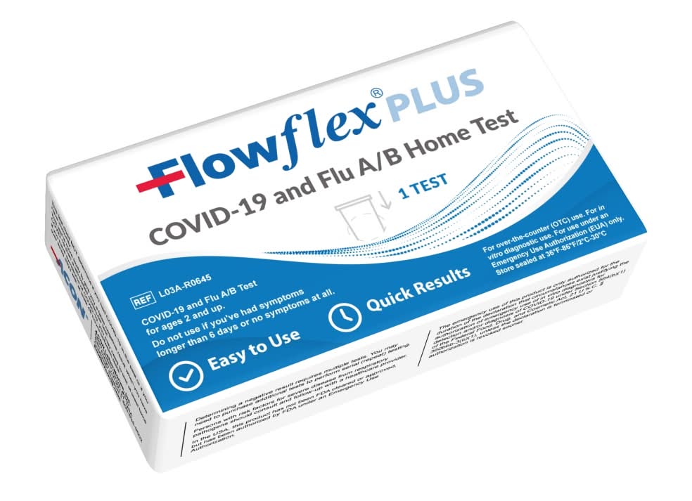 Flowflex Plus Covid 19 & Flu A/B Home Test 2y+