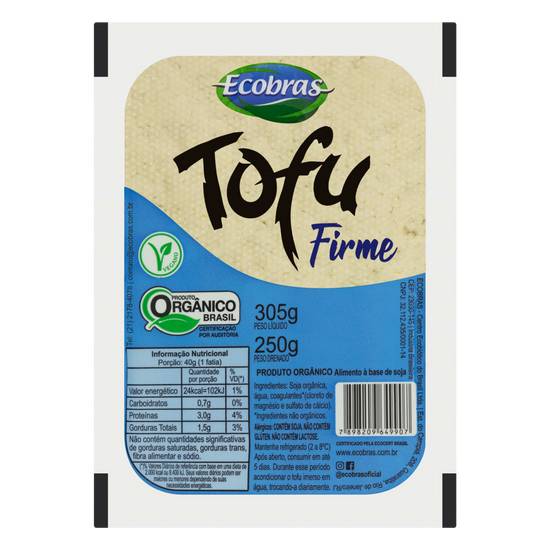 Ecobras tofu firme orgânico (305 g)