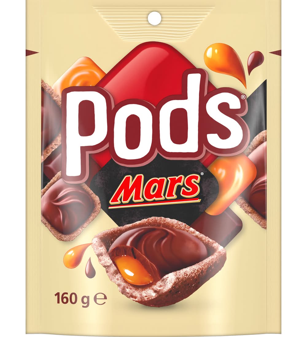 Pods Chocolate Snack & Share Party Bag, Mars (160g)