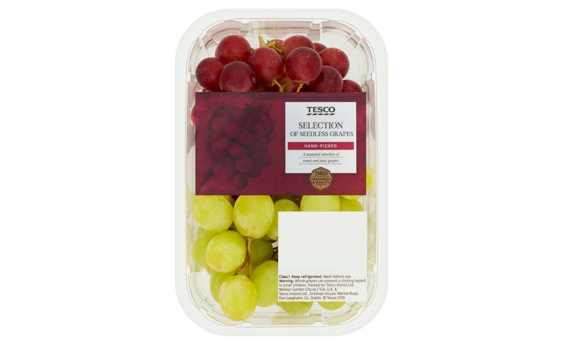 Tesco Selection Of Seedless Grapes 500g (407305)