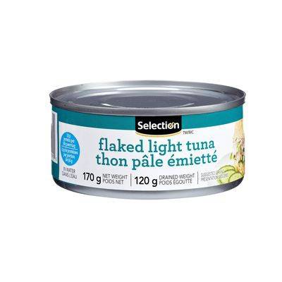 Selection thon pâle émietté dans l'eau (170 g) - flaked light tuna in water (170 g)