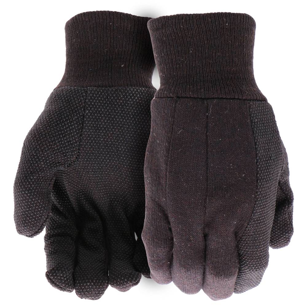 Boss Large Brown Poly/Cotton Construction Gloves, (1-Pair) | B61021-L