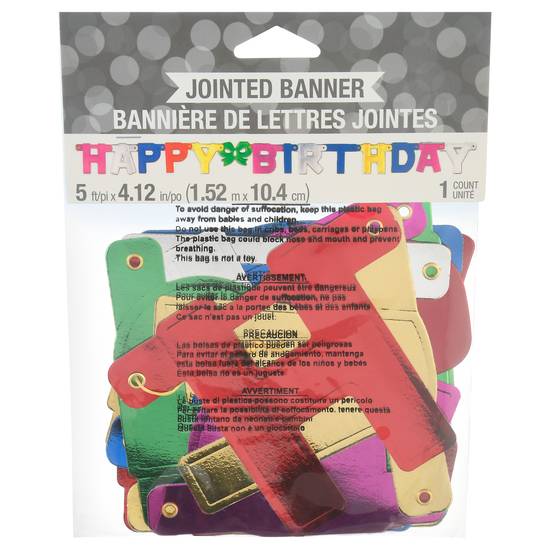 Celebrations Happy Birthday Jointed Banner
