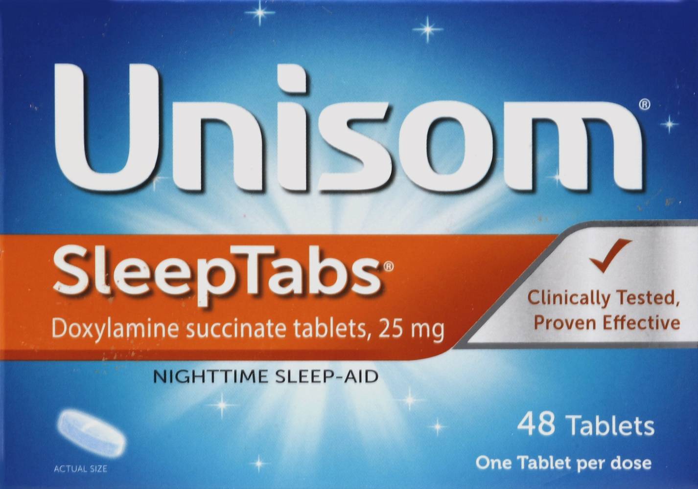 Unisom Nighttime Sleep Aid 25mg (3.2 oz, 48 ct)