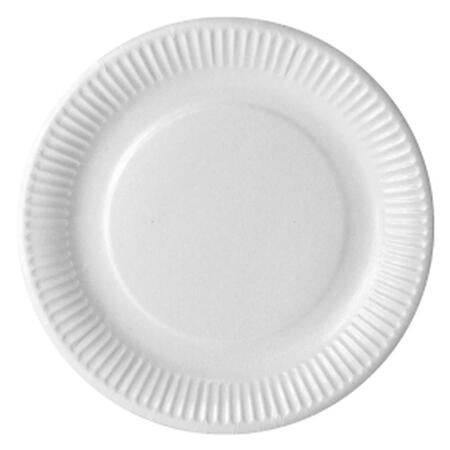 Assiette 23cm en carton - blanc - x50 - le lot de 50 assiettes