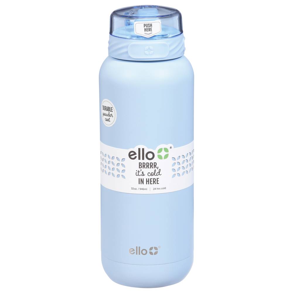 Ello Cooper Vacuum Insulated Stainless Steel Water Bottle (halogen blue)