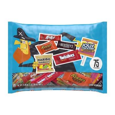 Hershey's Miniatures Assorted Flavored Halloween Candy Bag (0.31 oz, 75 ct)