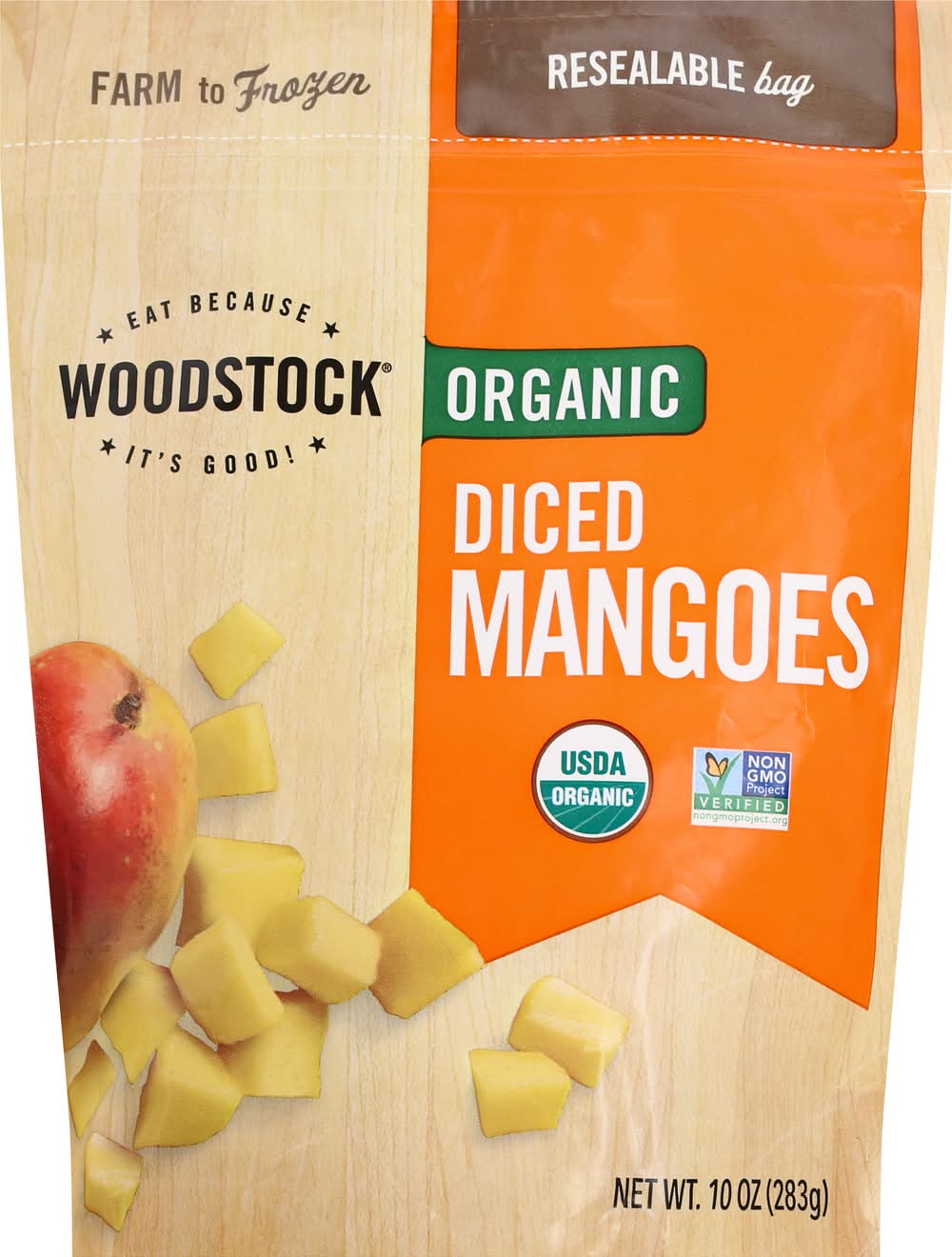 Woodstock Organic Diced Mangoes (10 oz)
