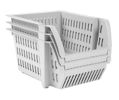 Starplast Stacking Storage Bins (3 ct)