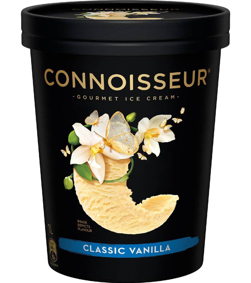 Connoisseur Gourmet Ice Cream, Classic Vanilla (1L)