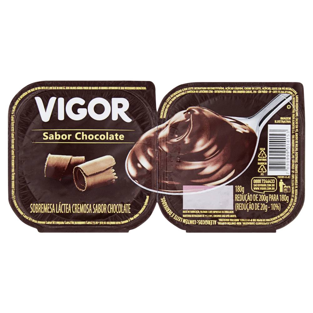 Vigor sobremesa láctea sabor chocolate (180 g)