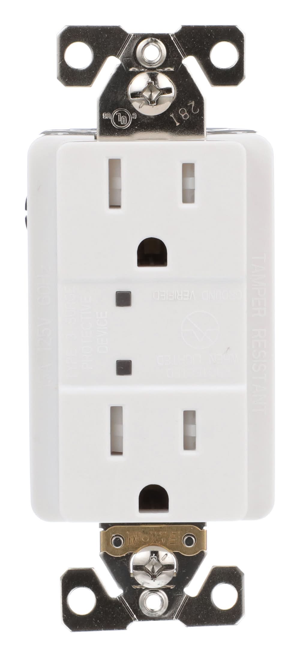 Eaton 15 -Amp 125-volt Tamper Resistant Residential/Commercial Duplex Outlet Receptacles , White