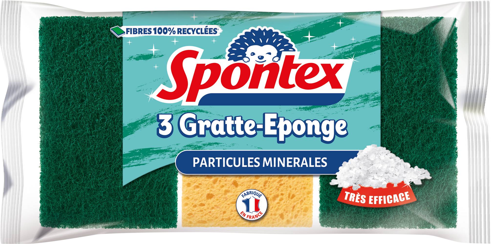 Spontex - Gratte eponge particules minerales (3 pièces)