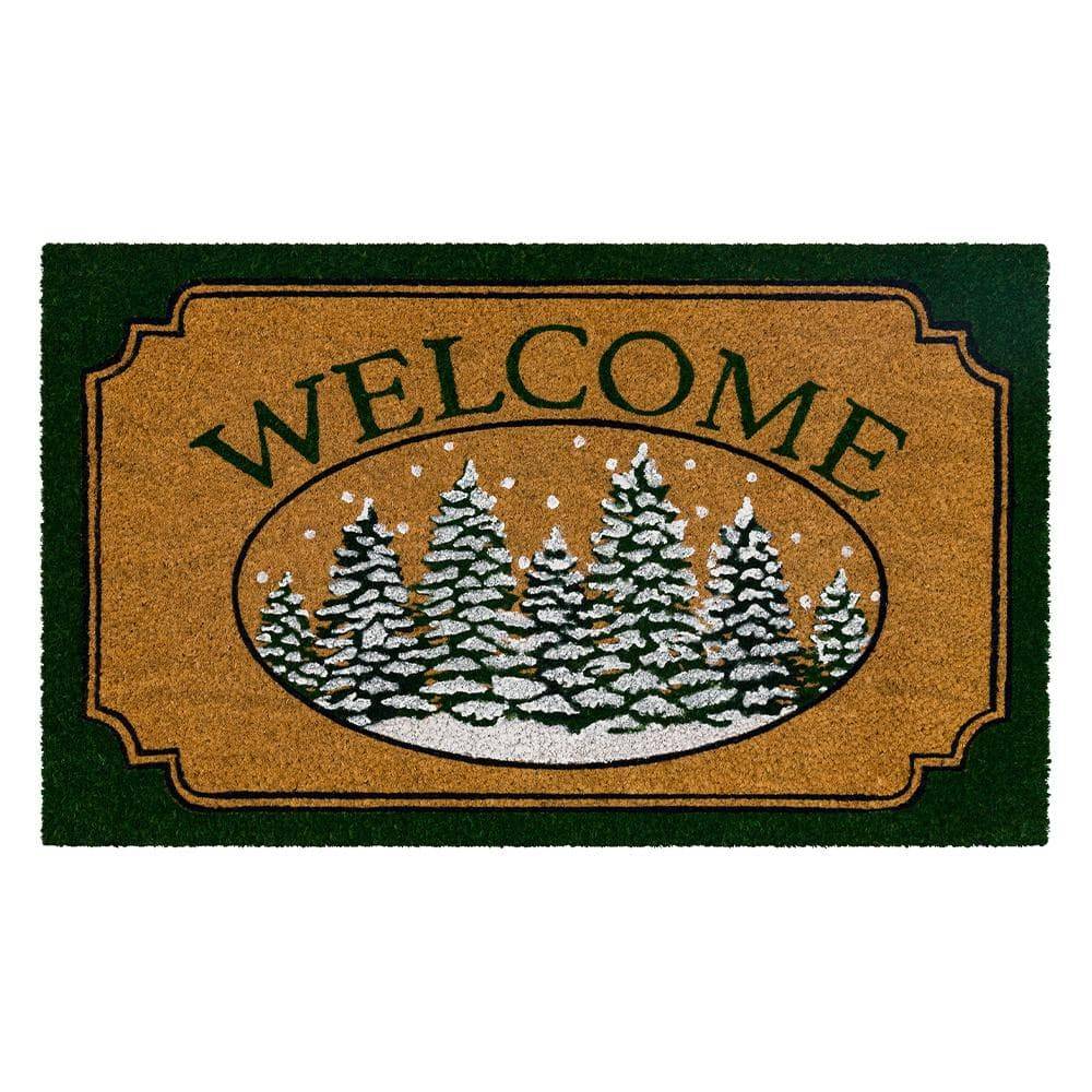 Home Accents Holiday Sign Of Christmas Vinyl Back Coir Doormat, 18 In X 30 In