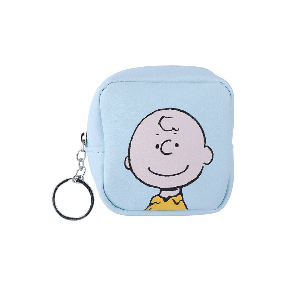 Monedero  Sintético Azul 8x4x8 cm     Charlie Brown Snoopy