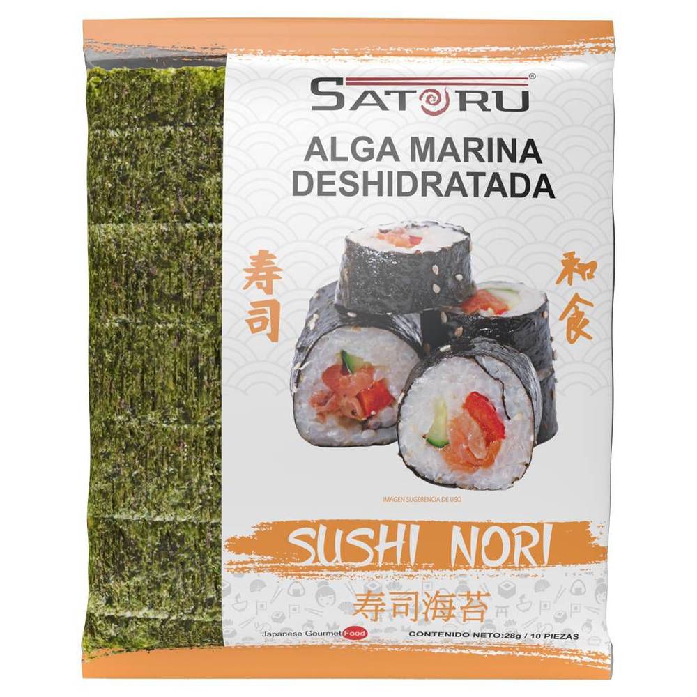 Satoru alga marina tostada nori sushi