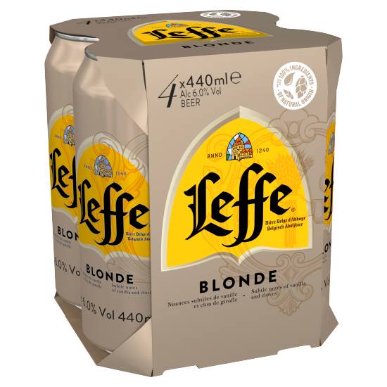 Leffe Blonde Beer (4 x 440ml)