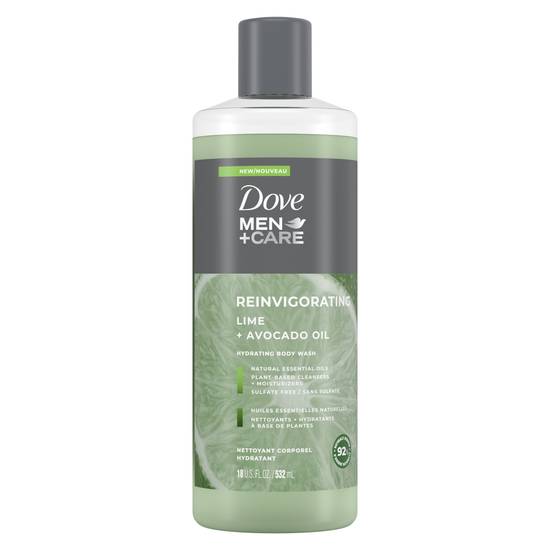 Dove Men + Care Lime + Avocado Oil Body Wash, 18 OZ