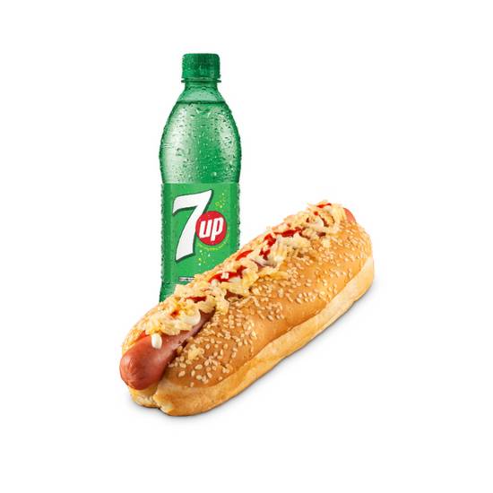 Combo Personal 1 Hot dog + 1 Seven up 400 ml