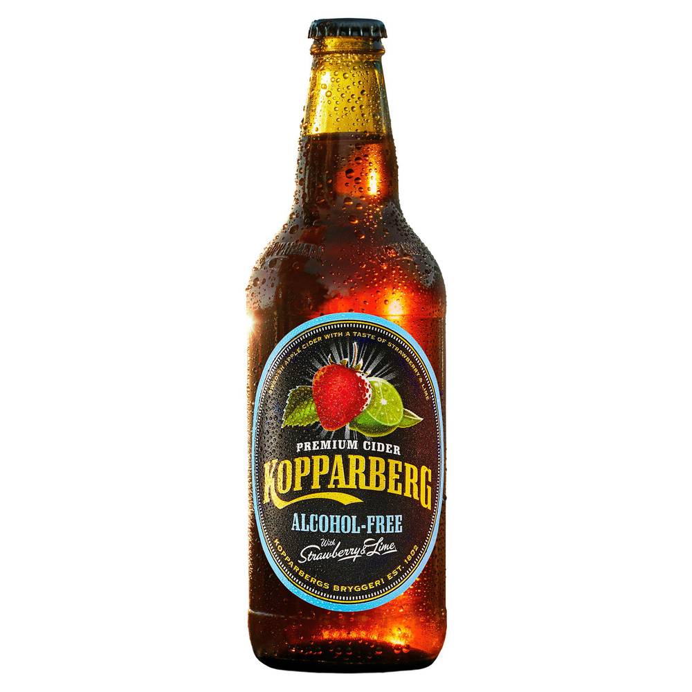 Kopparberg Alcohol-Free Premium Cider With Strawberry & Lime (500ml)