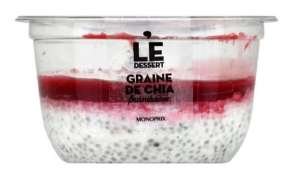 Monoprix - Le dessert aux graines de chia, framboise (120g)