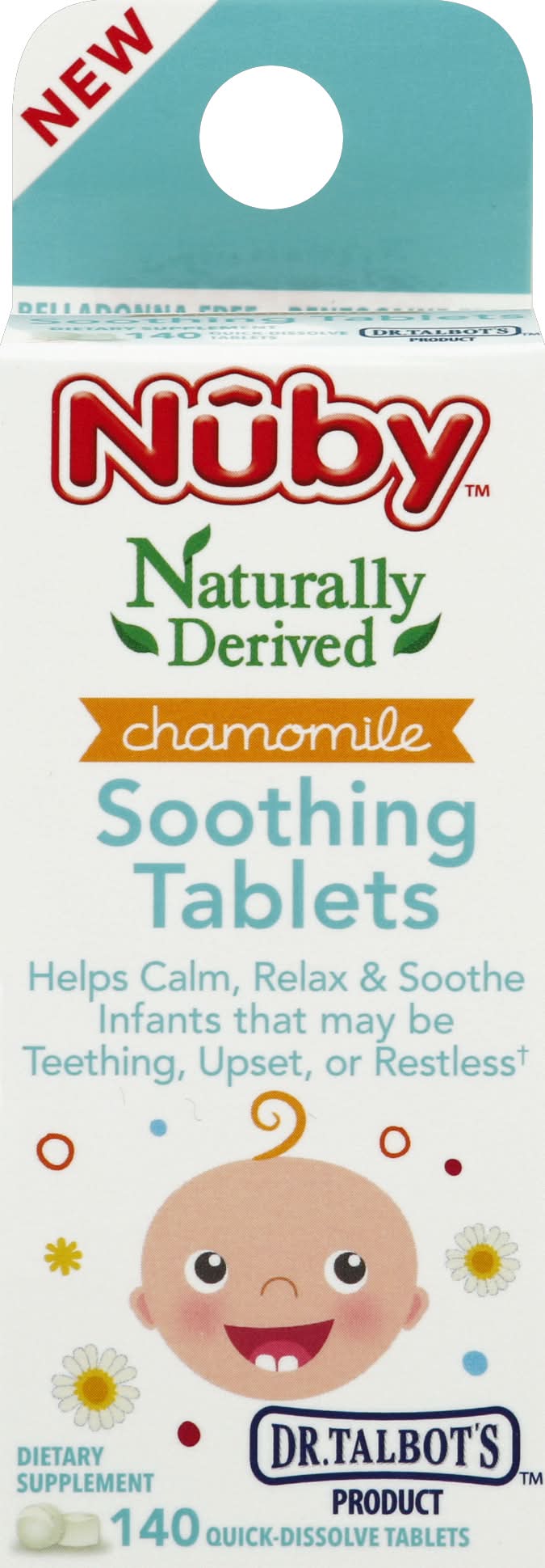 Dr. Talbot's Nuby Naturally Derived Chamomile Soothing Tablets (1.3 oz)
