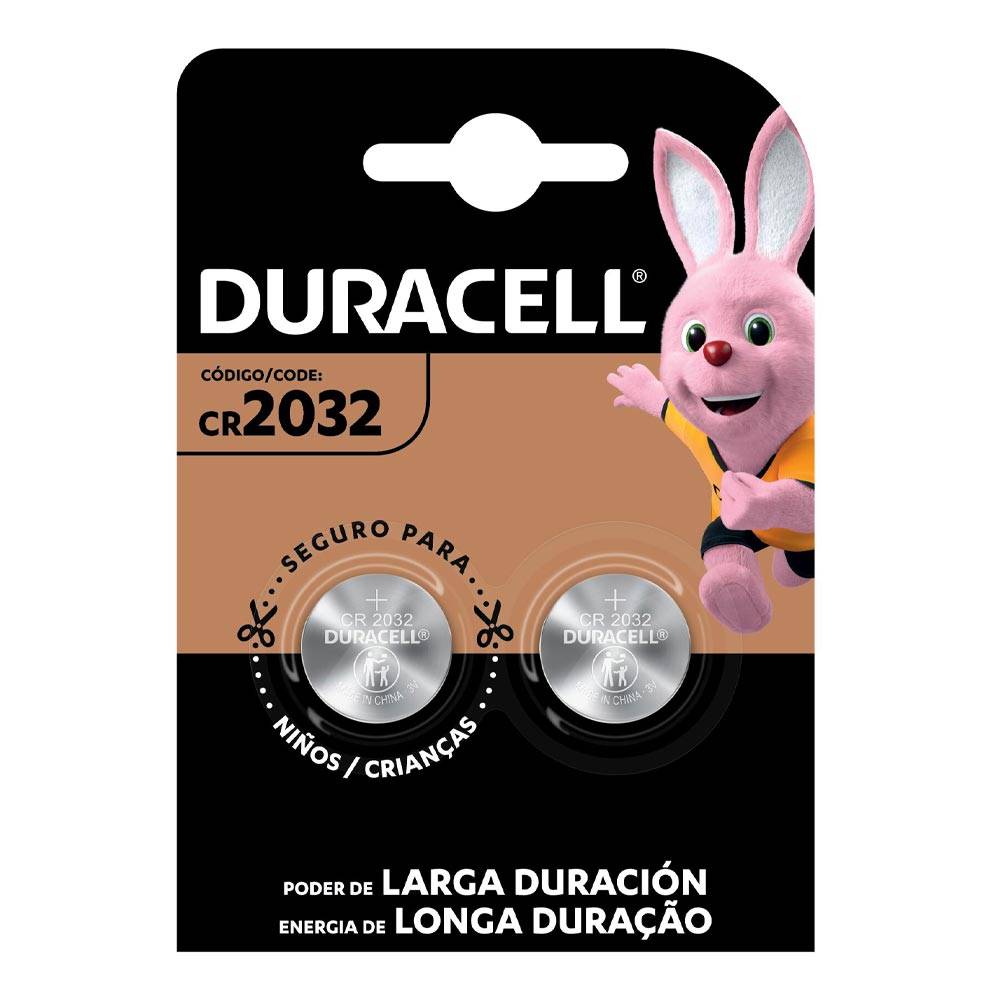 Duracell · Pilha moeda de lítio cr2032 (2 un)