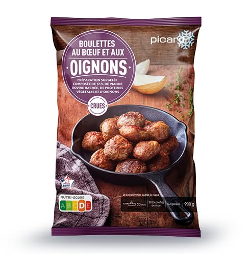 Boulettes au boeuf et aux oignons, 30 pièces environ