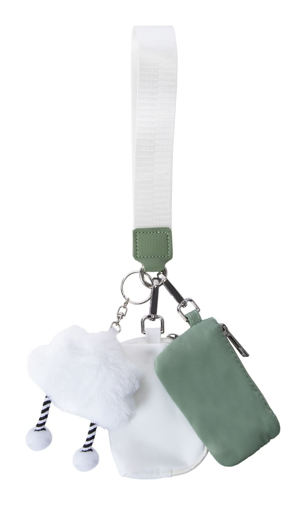 Double Purse With Charm Green Cloud