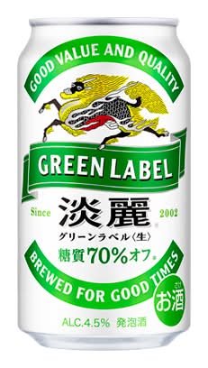22424：キリン 淡麗 グリーンラベル 350ML缶 / Kirin, Tanrei, Green Label, 350ML
