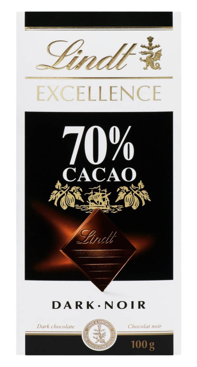 Lindt Excellence 70% Cacao Dark Chocolate (100 g)
