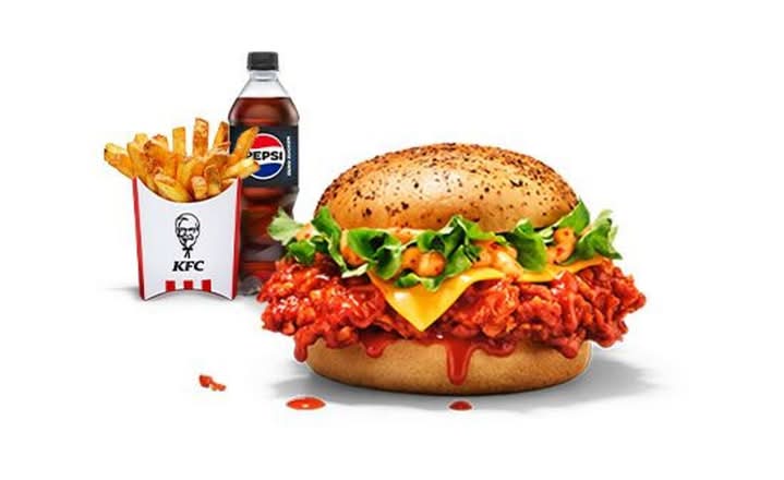 Zinger Dunked Burger Menü
