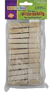 Creativity Street Spring Clothespins Craft Materials, Natural, 24/Pack (AC3683-01)