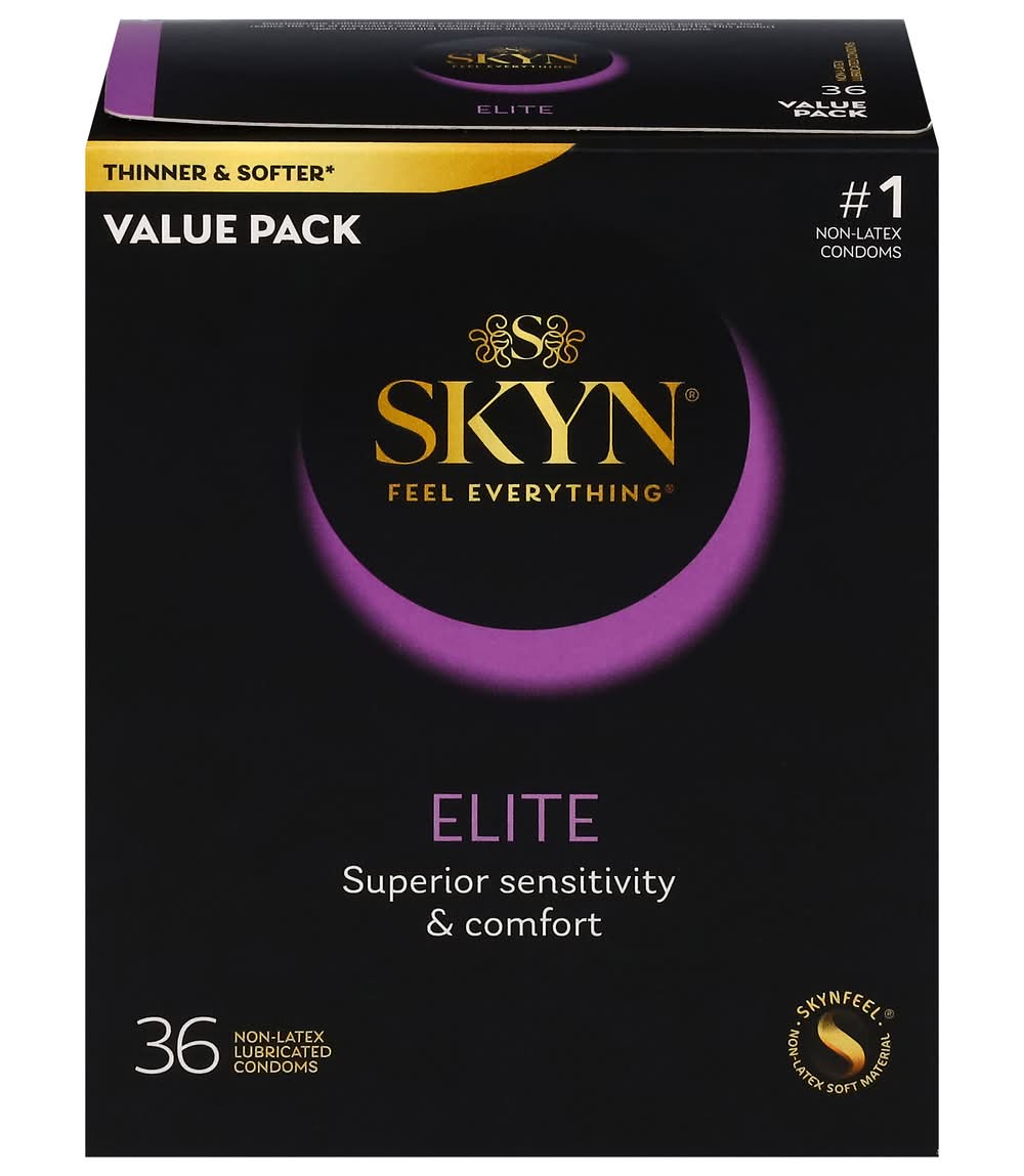 Skyn Elite Non-Latex Lubricated Condoms (36 ct)
