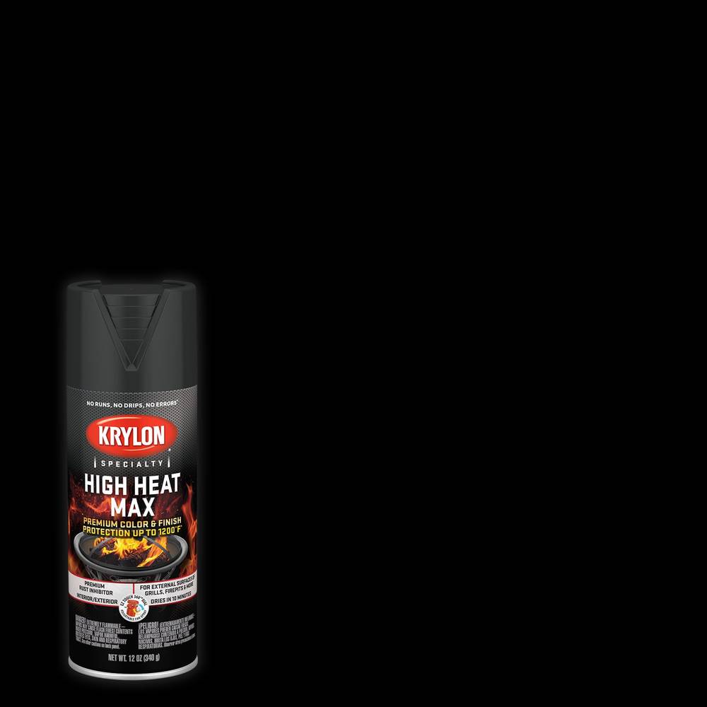 Krylon High Heat Max Satin Black High Heat Spray Paint (NET WT. 12-oz) | K01607777