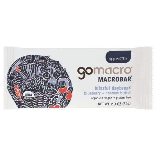 Gomacro Blueberry   Cashew Butter Protein Bar