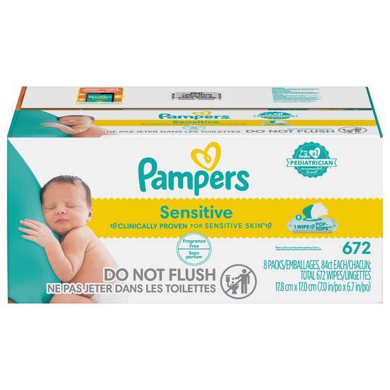 Pampers Sensitive Baby Wipes (672 ct)