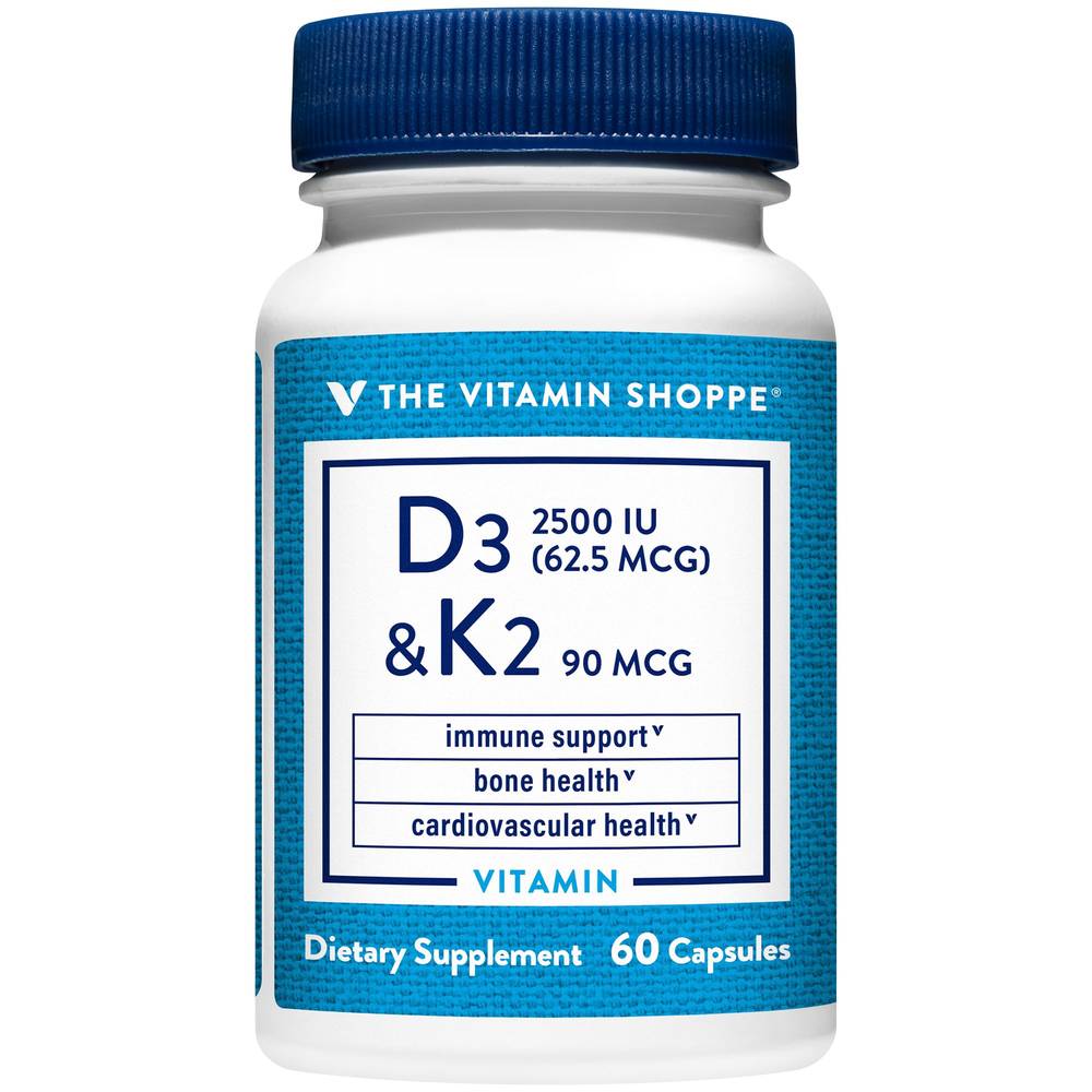The Vitamin Shoppe D3 & K2 Immune Support & Bone Health Capsules