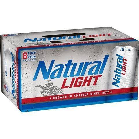 Natural Light 8 Pack 16oz Can