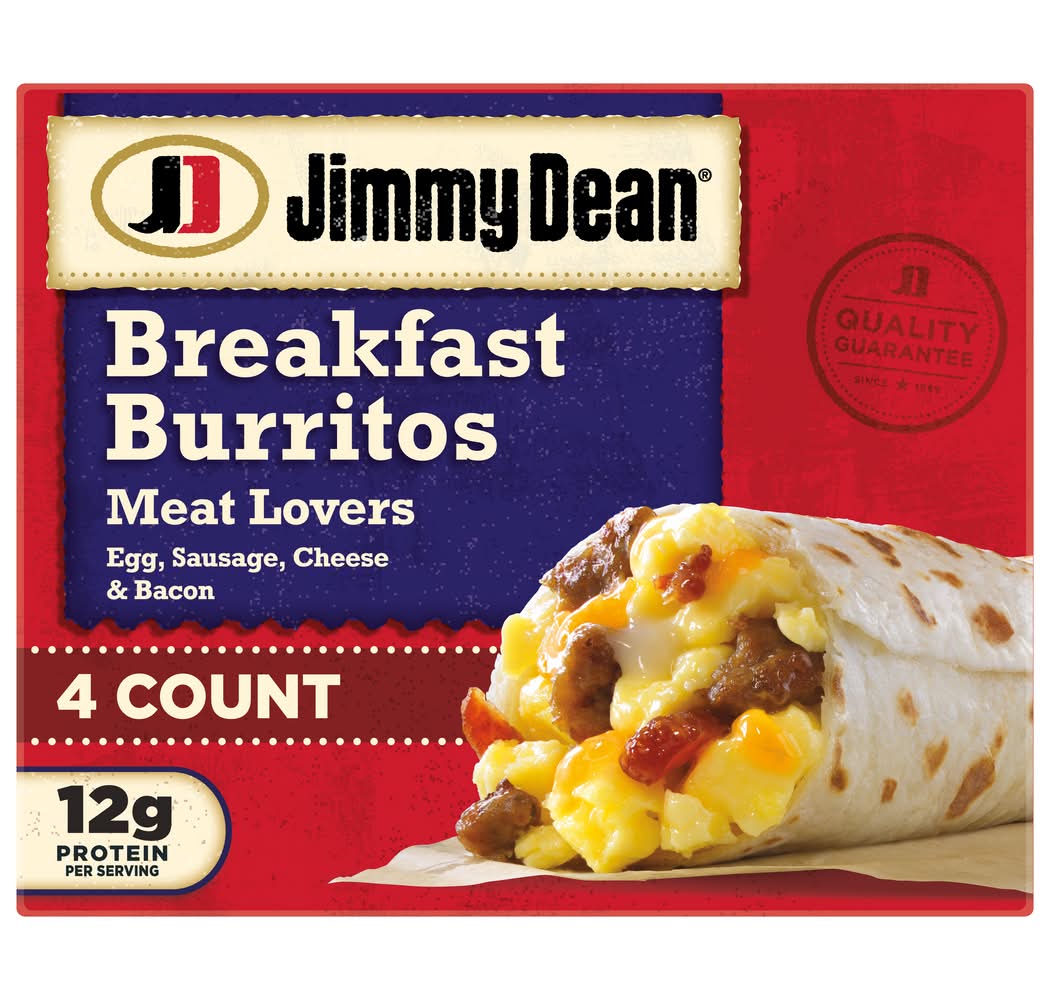 Jimmy Dean Meat Lovers Breakfast Burritos (17 oz, 4 ct)
