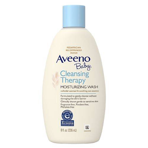 Aveeno Baby Cleansing Therapy Moisturizing Body Wash Fragrance-Free - 8.0 fl oz