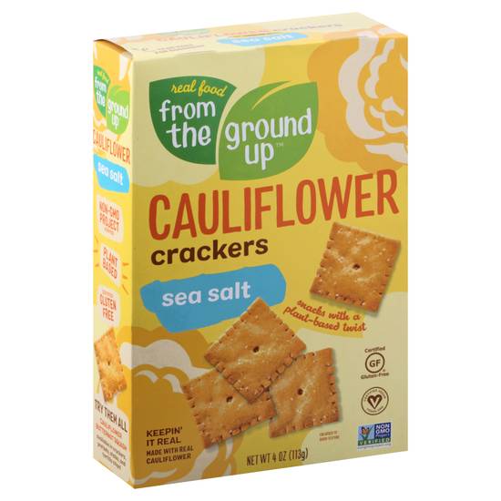 From the Ground Up Sea Salt Cauliflower Crackers