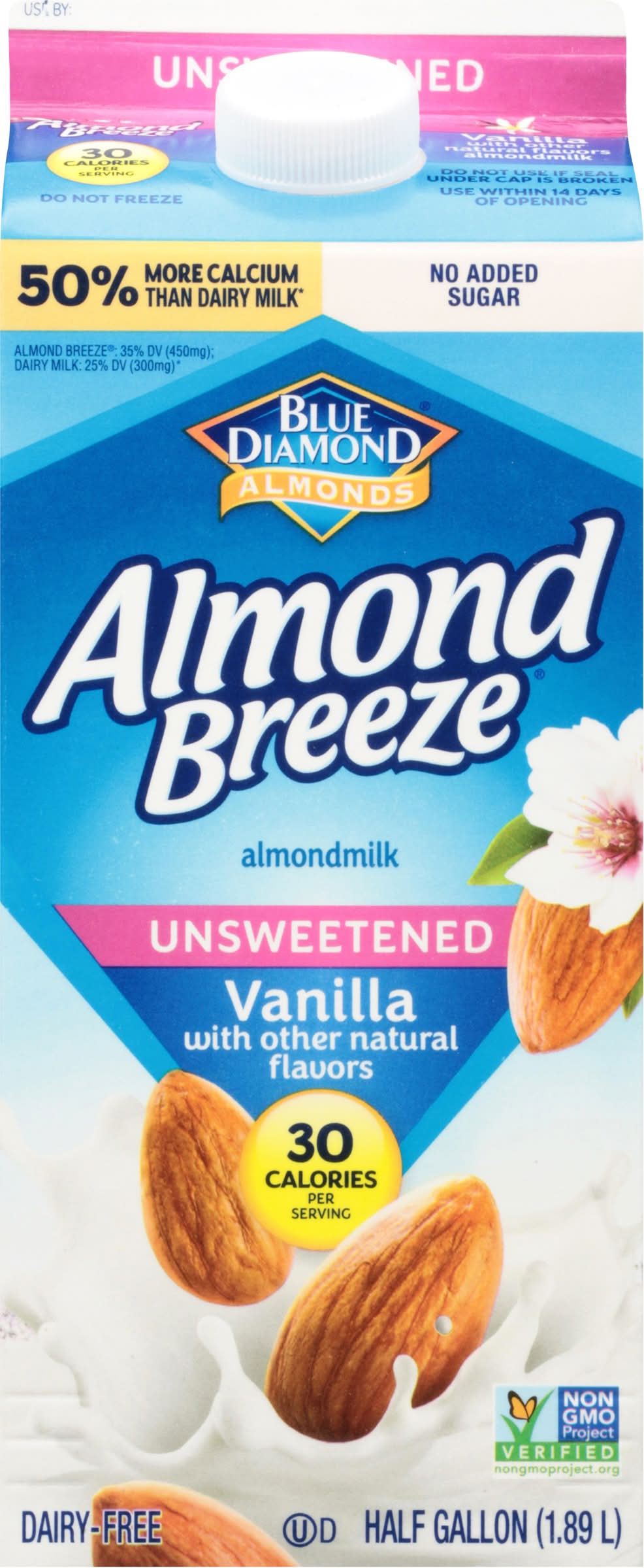 Almond Breeze Unsweetened Almondmilk, Vanilla (1.89 L)