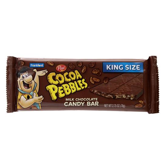 Post Cocoa Pebbles King Size Milk Chocolate Candy Bar - 2.75 oz