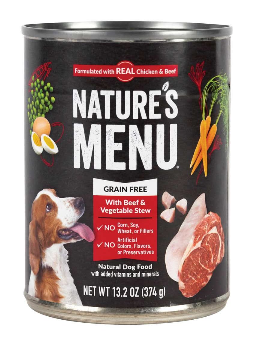 Nature?S Menu Grain Free Wet Dog Food With Beef & Vegetable Stew 13.2 Oz