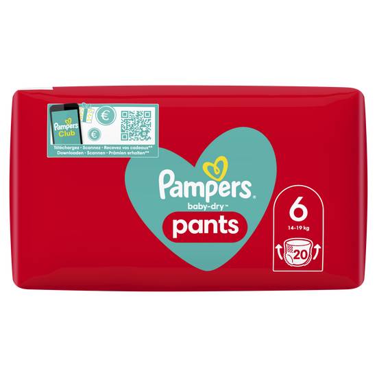 Pampers - Baby dry pants couches culottes taille ( 6 pièces )
