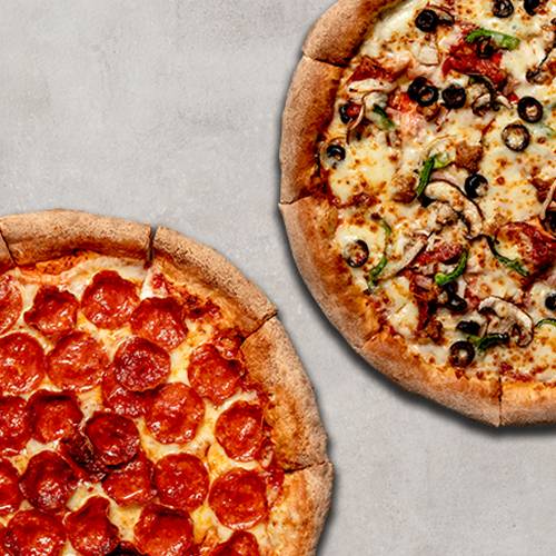 2 pizzas tradicionales (medianas)