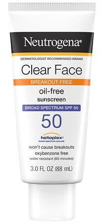 Neutrogena Clear Face Oil-Free Breakout Spf 50 Sunscreen (3 fl oz)