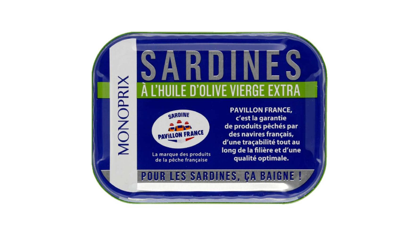 Monoprix Sardines à l'huile d'olive vierge extra La boîte de 87 g net égoutté
