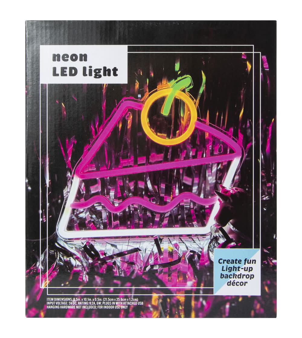 Cake Neon LED Light 8.5in x 10in
